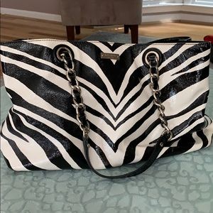 Kate Spade zebra print tote